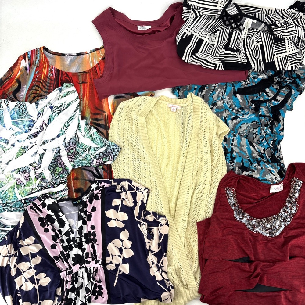 8 Y2K FASHION Tops‎ Shirt Blouse LOT Arden B, Silk, Xhilartion Ruffle MEDIUM